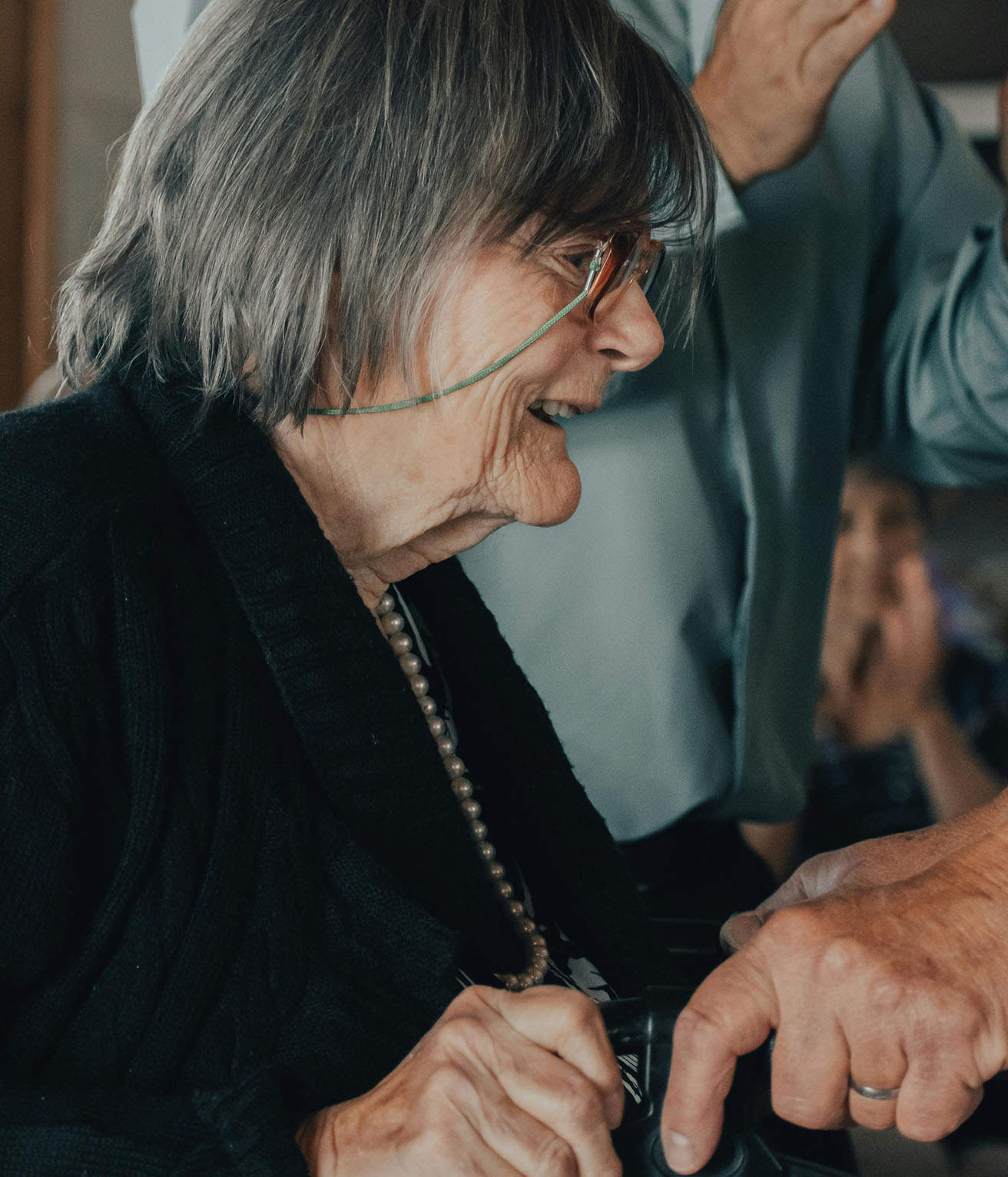 Elderly woman in hospice care